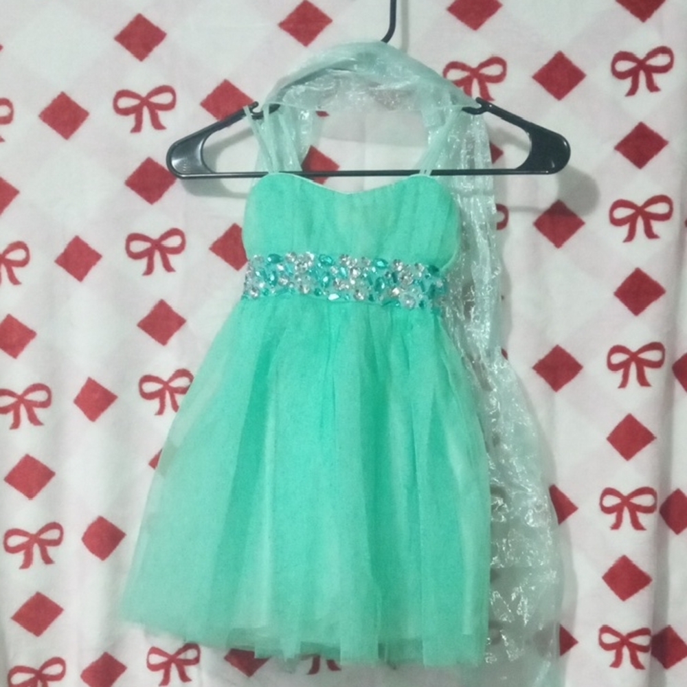 Elegant Green Kids Dress